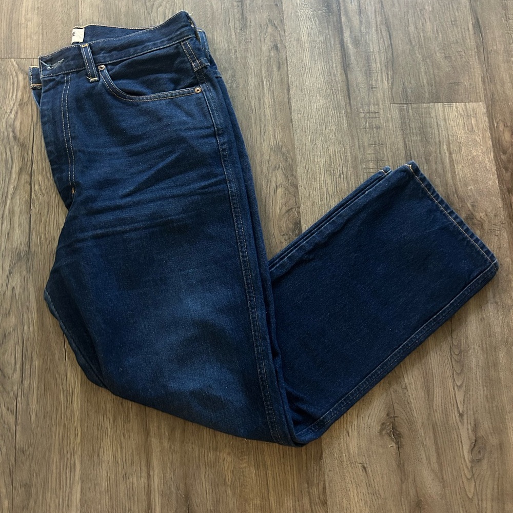 Agolde rigid deep blue jeans